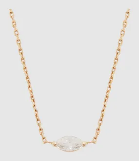 ACMÉE Partager  Collier Minimal Diamant Marquise, Or Recyclé  