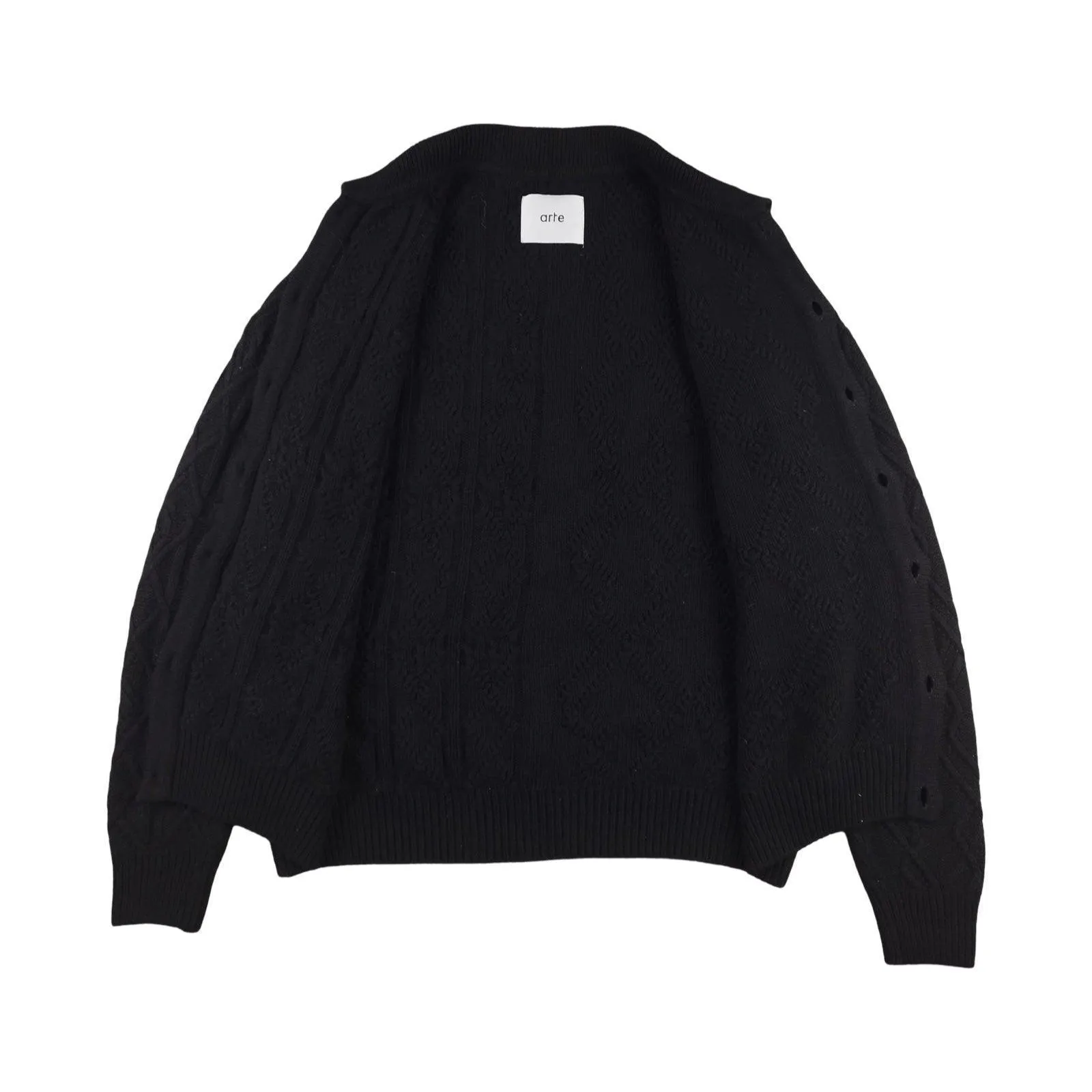 Arte - Cardigan torsadé noir taille M