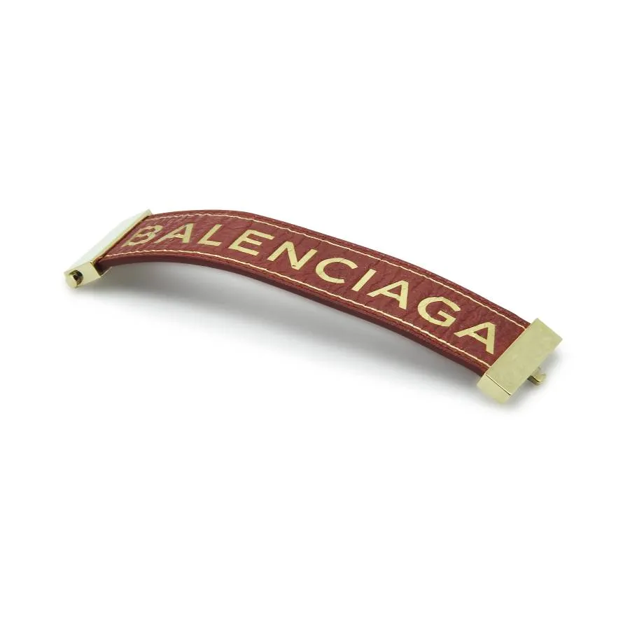 Balenciaga Bracelet en cuir rouge