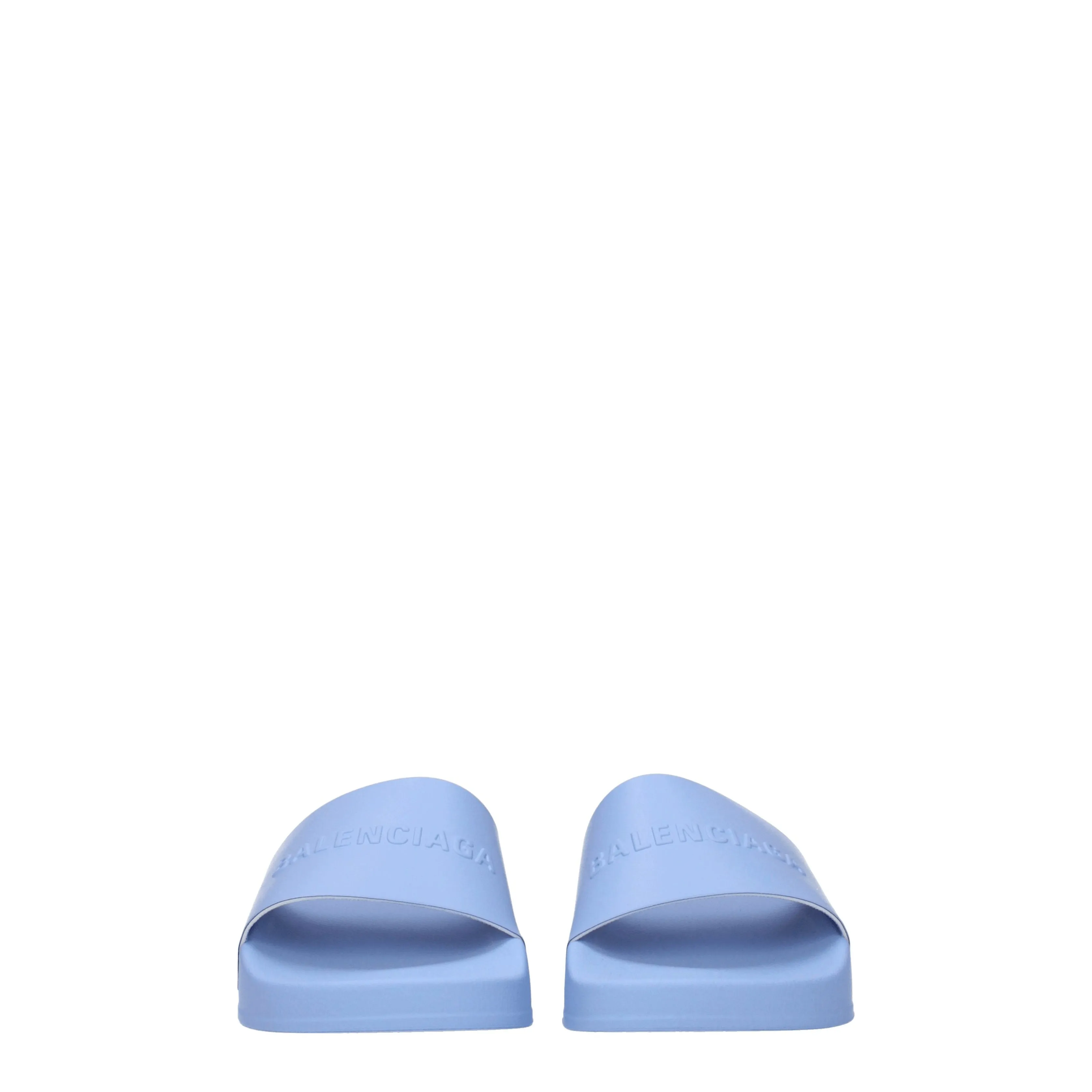Balenciaga idées cadeaux pantoufles pour enfants femmes en caoutchouc bleu / ciel doux