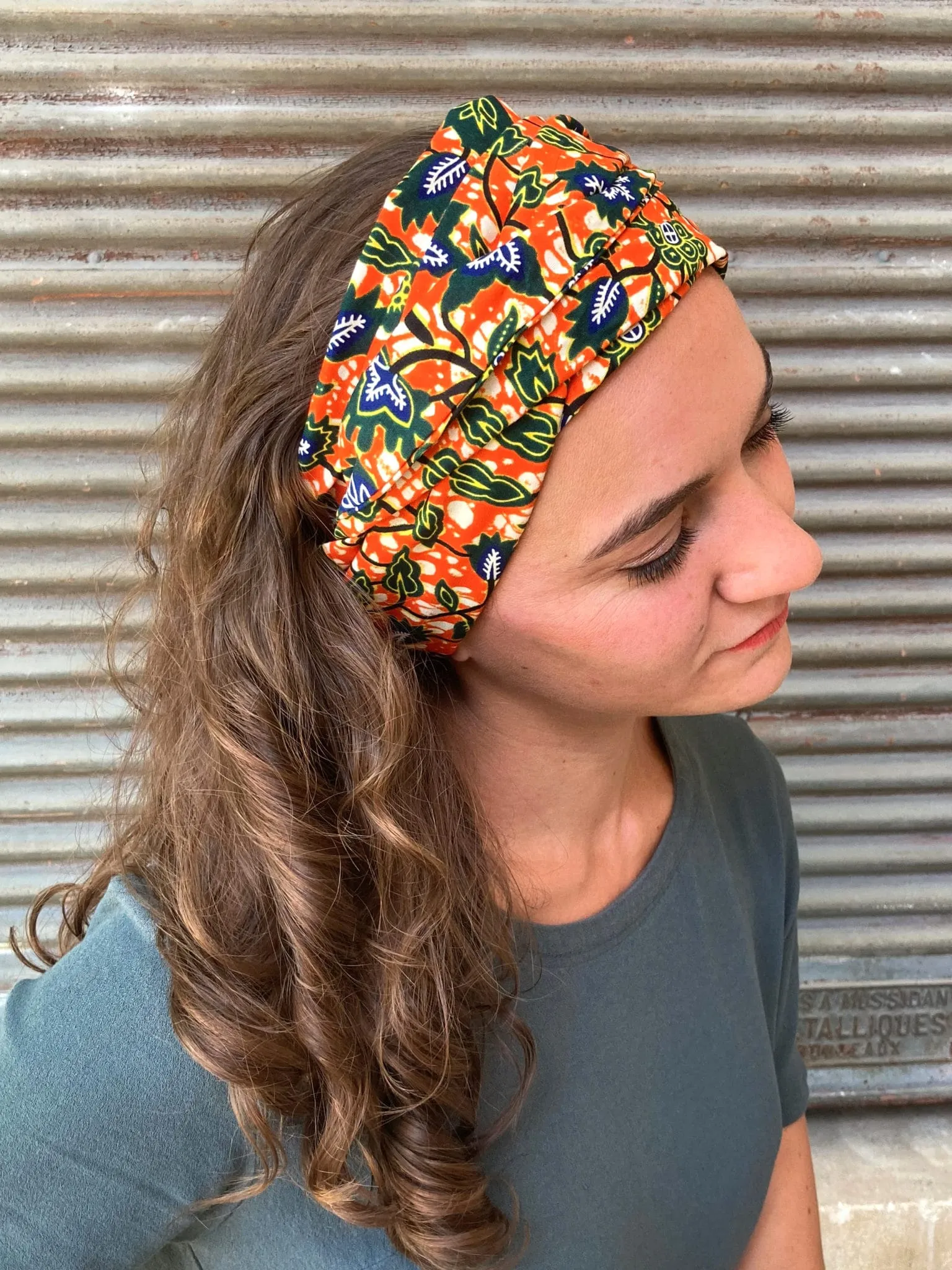 Bandeau à cheveux large en tissu africain - Wax Patate