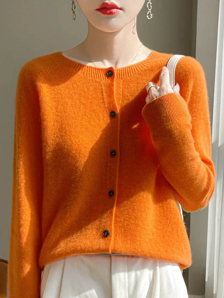 Bellatrix - légant cardigan en laine mérinos