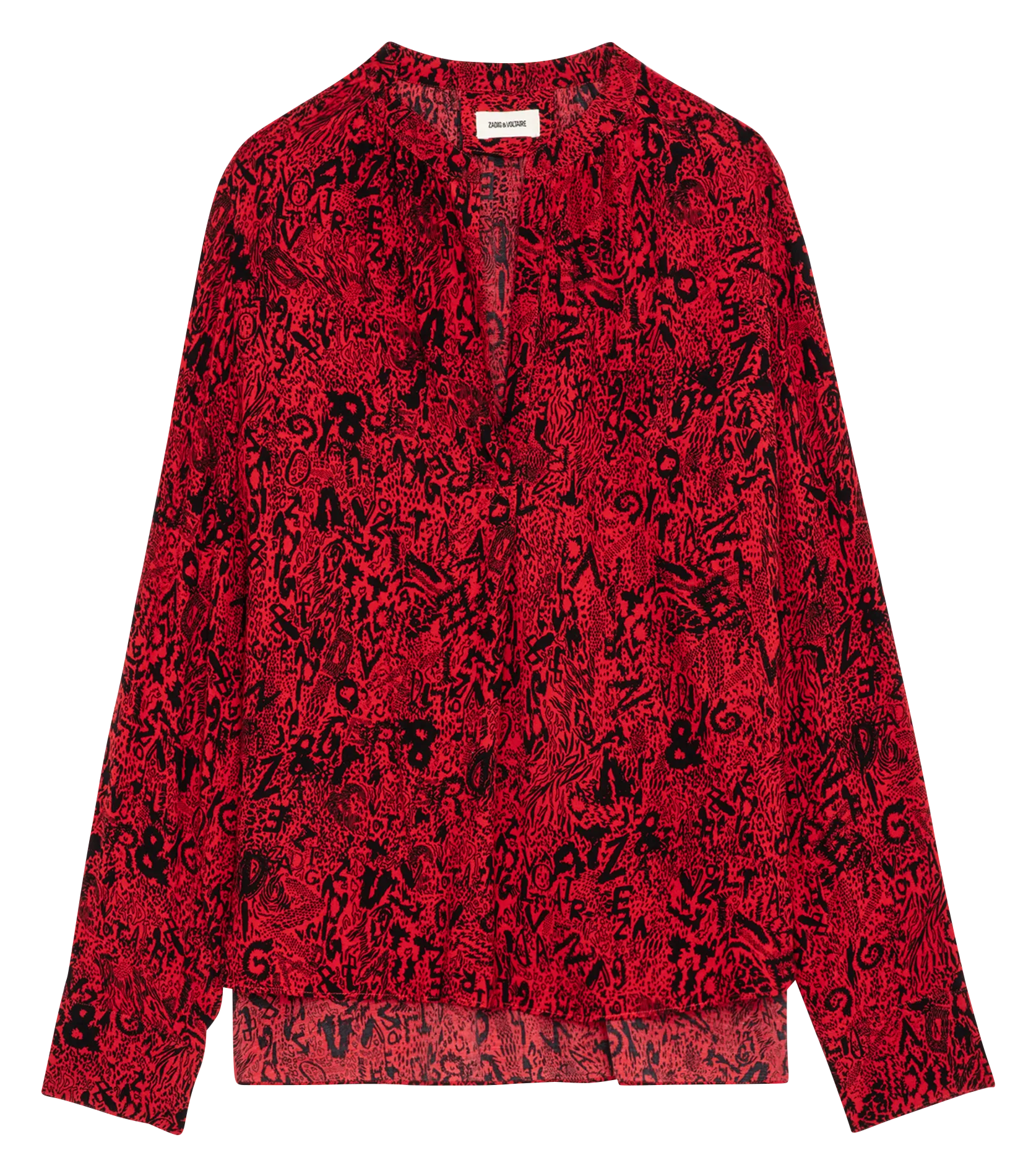 BLOUSE COL V DROITE IMPRIMéE TINK - ZADIG&VOLTAIRE pour FEMME | Printemps