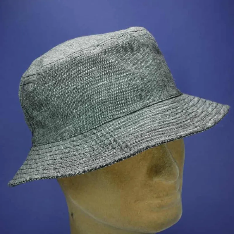Bob en coton et lin coloris noir | Chapeau d'été mixte