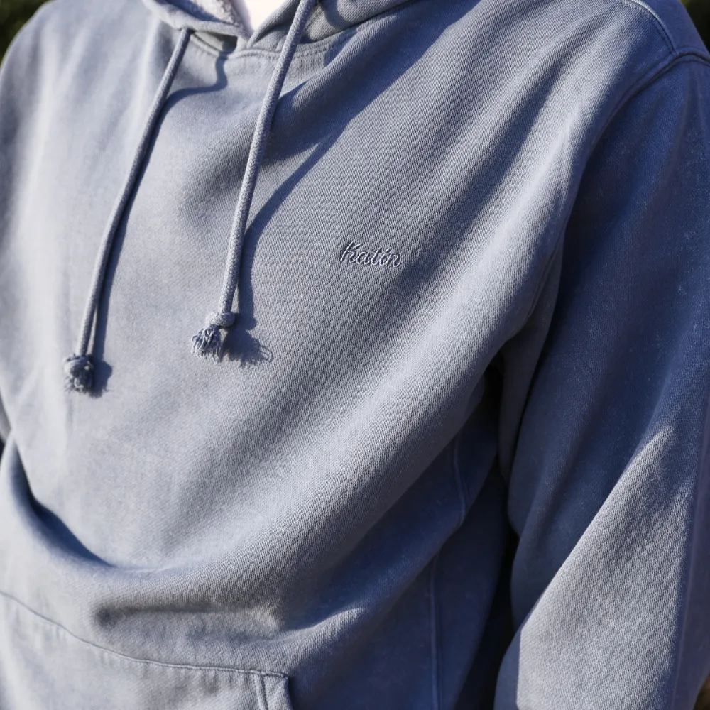 Capuche brodée Fleece Hoodie Spring Blue Sand Wash