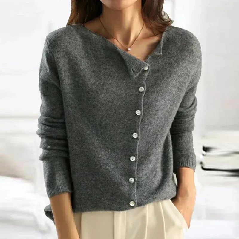 Cardigan chic à boutons nacrés pour femme