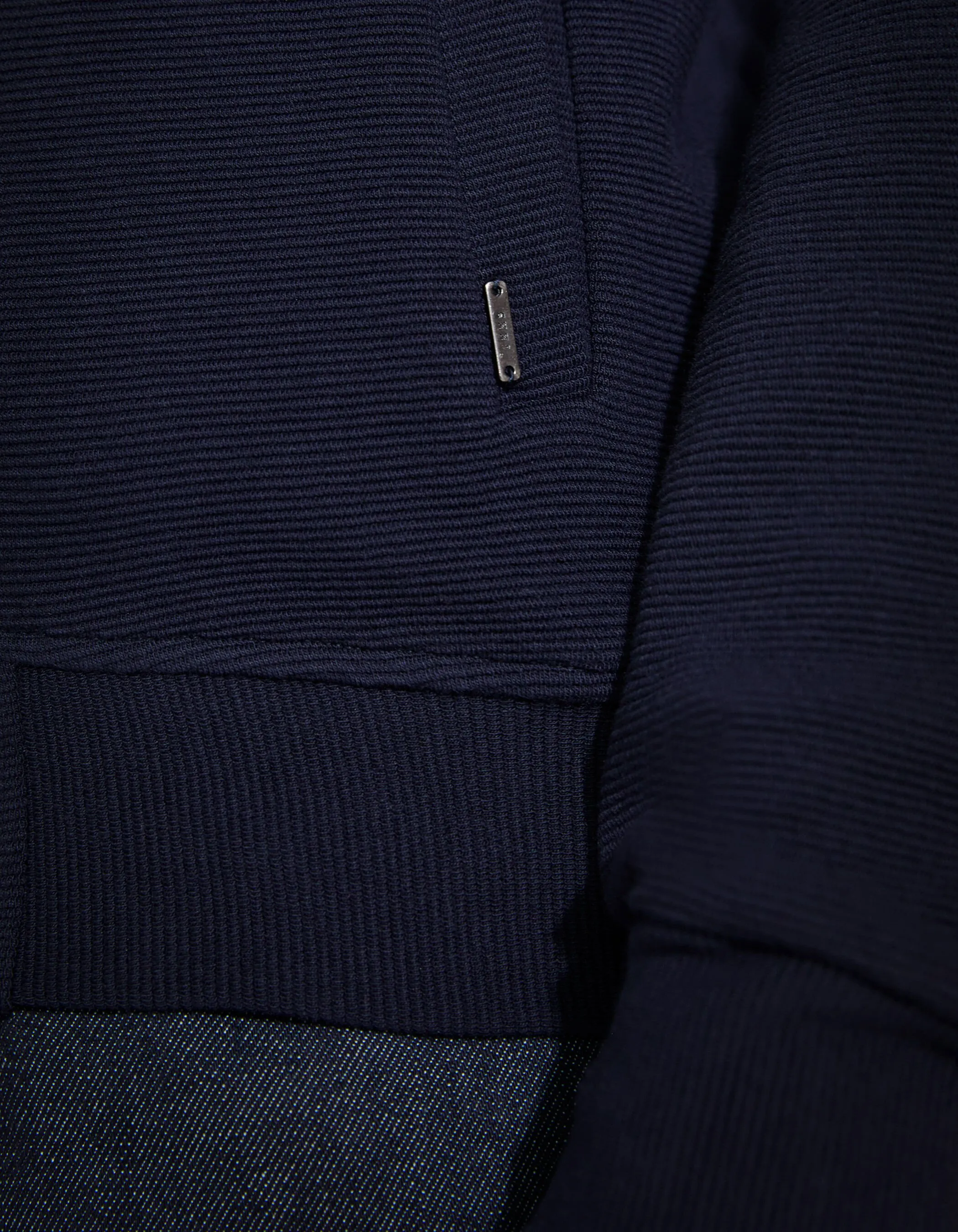 Cardigan marine reliefé à capuche Homme