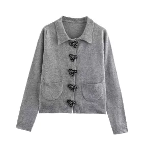 Cardigan à noeud de papillon  Femme