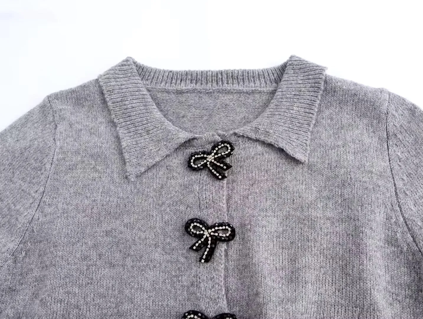 Cardigan à noeud de papillon  Femme