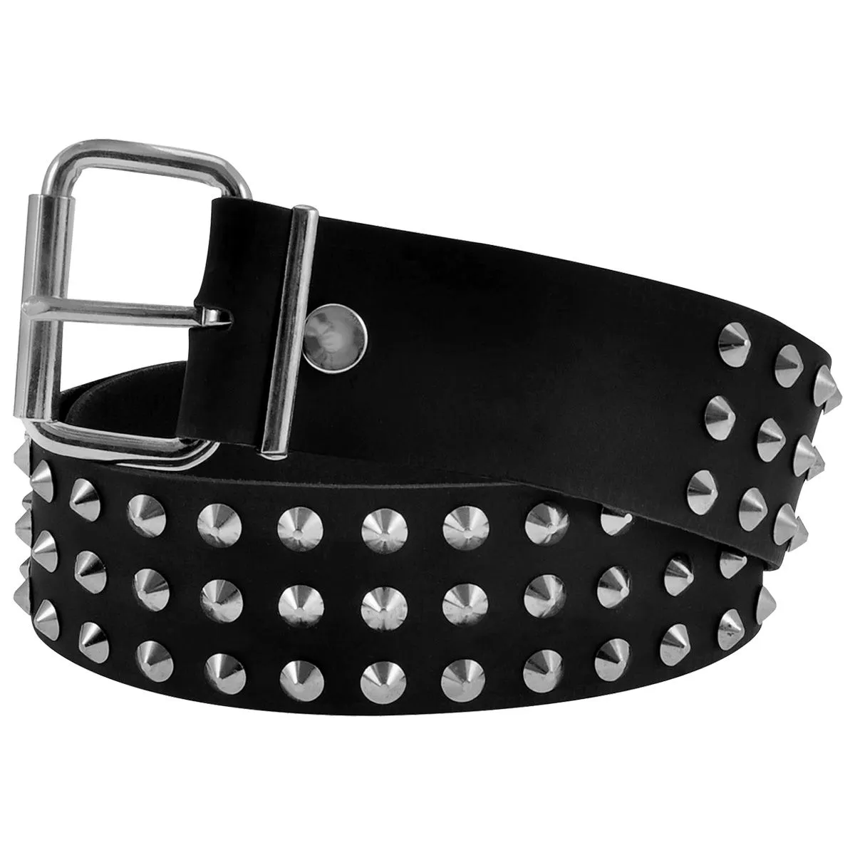 Ceinture CUIR - 3 Rows Conical - Rock A Gogo