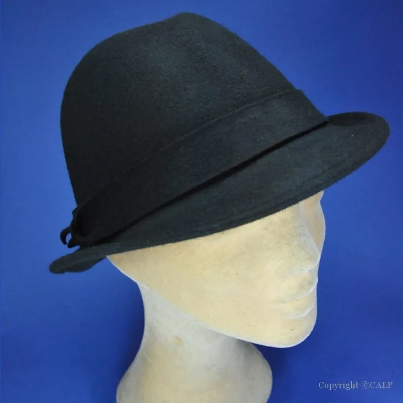 chapeau d'hiver noir-chapeaux mode noir-feutre femme