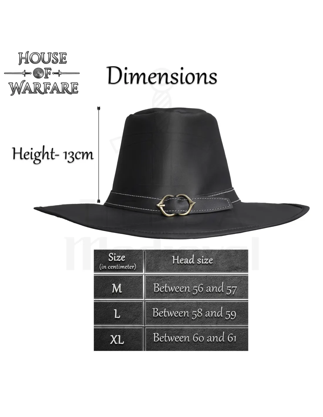 Chapeau marron à larges bords, XVIIe siècle ⚔️ Boutique Épées