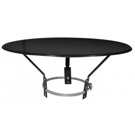 CHAPEAU PLAT NOIR Ø125 À 200MM - JONCOUX