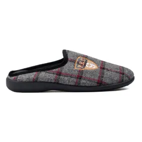 Chaussons homme Shelovet gris à carreaux