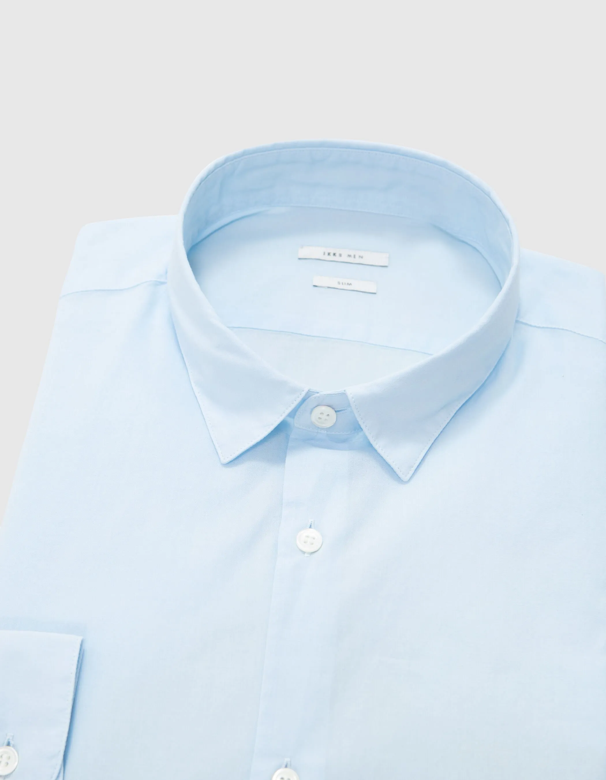 Chemise SLIM ciel voile de coton bio Homme