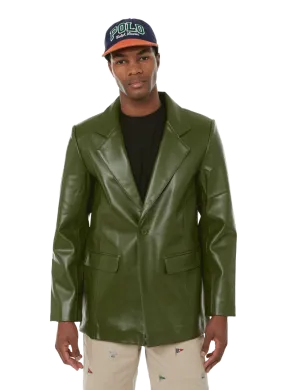 DEADWOOD  Blazer Bradley en cuir recyclé - Vert