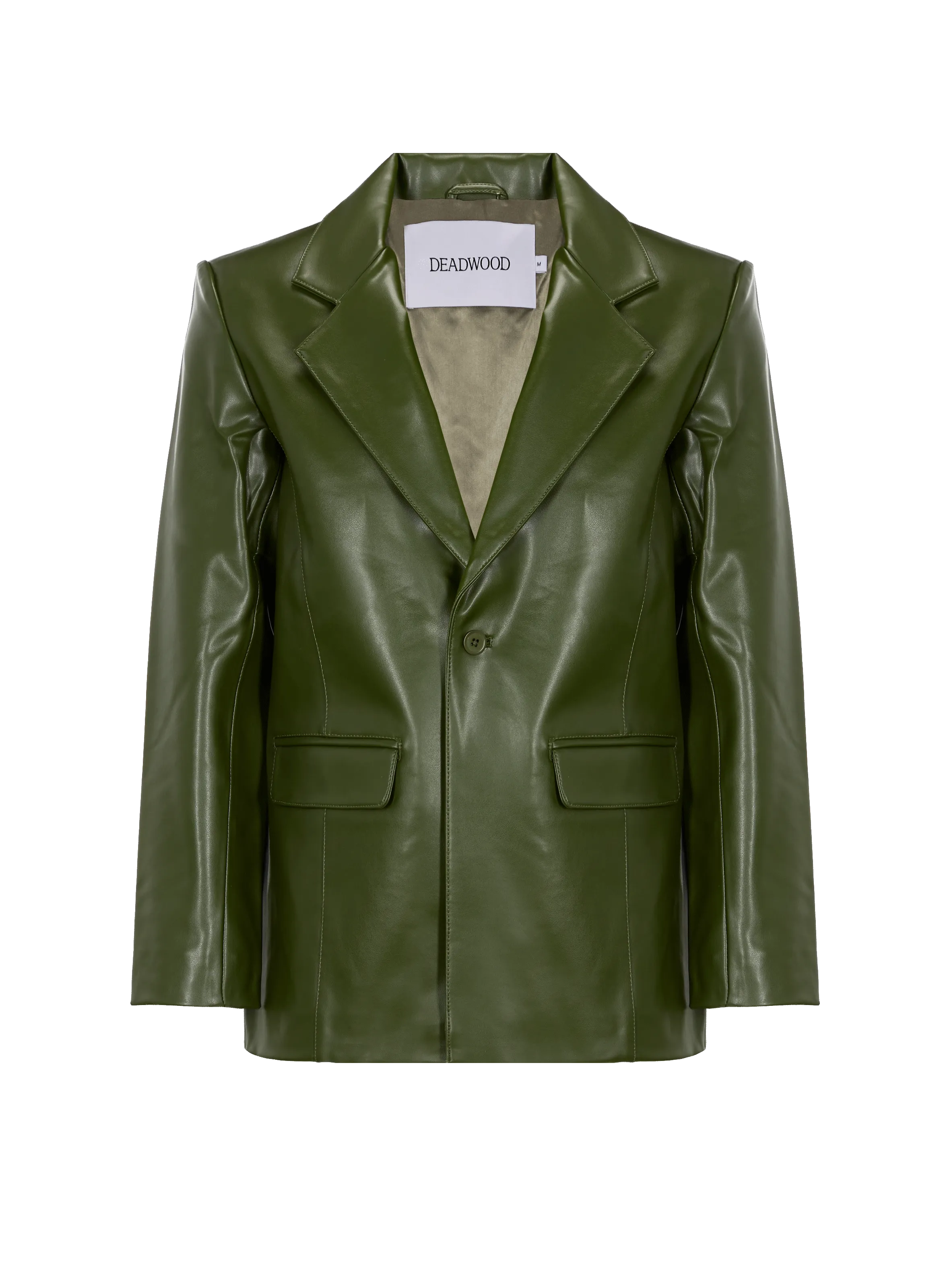 DEADWOOD  Blazer Bradley en cuir recyclé - Vert