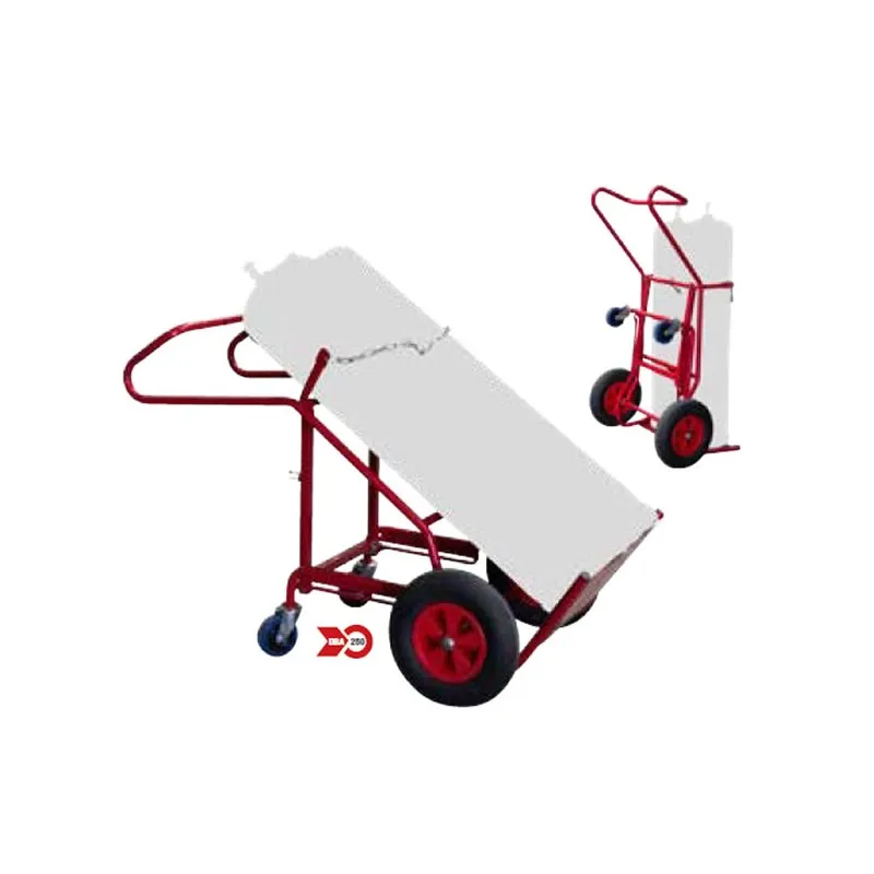 Diable 2 bouteilles avec béquille pour chantier 250 kg