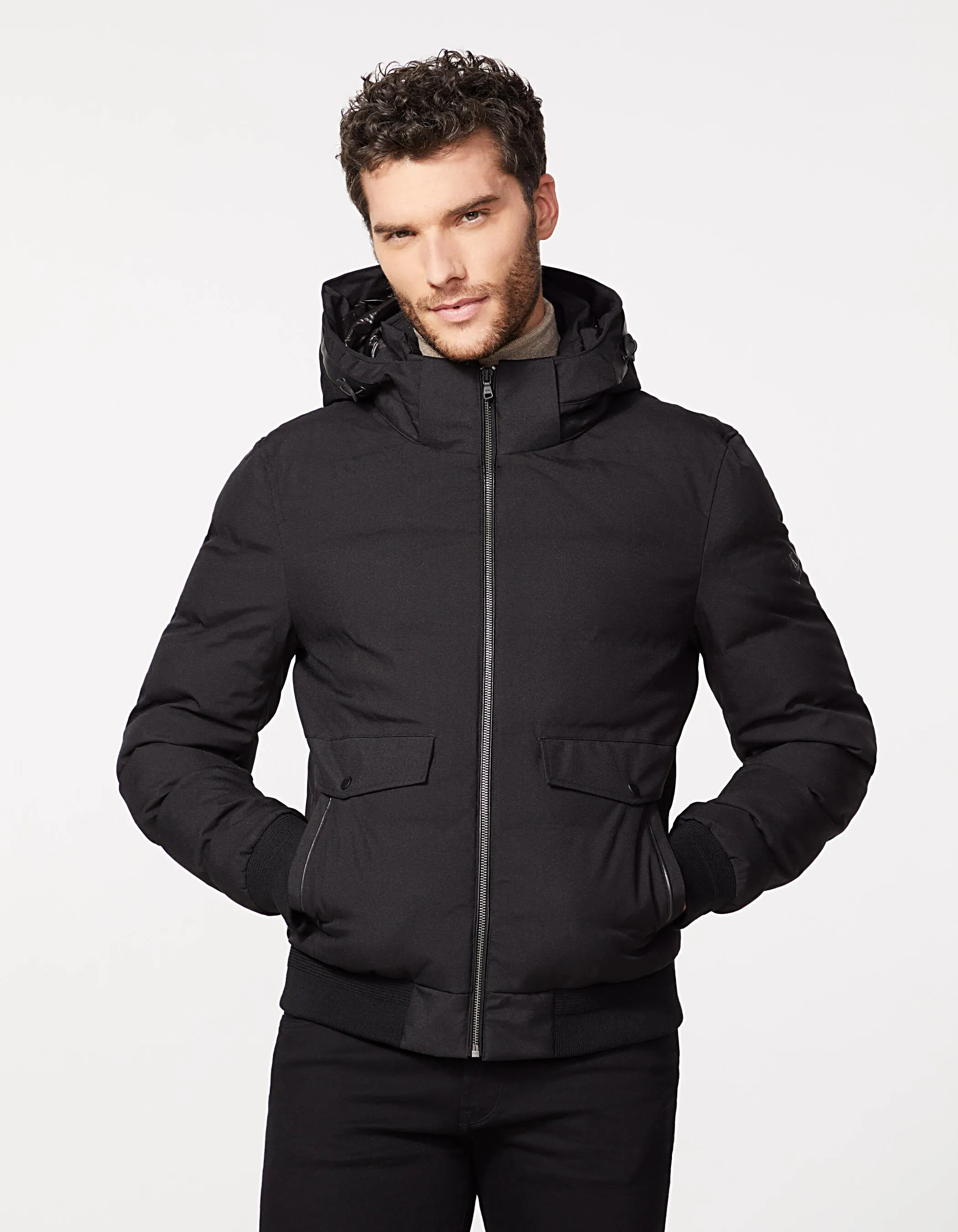 Doudoune noire esprit rock DUPONT™SORONA® Homme