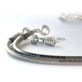 Durite de frein arrière d'aviation SPEEDBRAKES carbone/raccord argent Kawasaki 