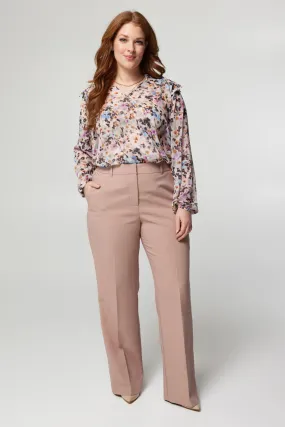 Femmes Pantalon droit Mauve | MS Mode