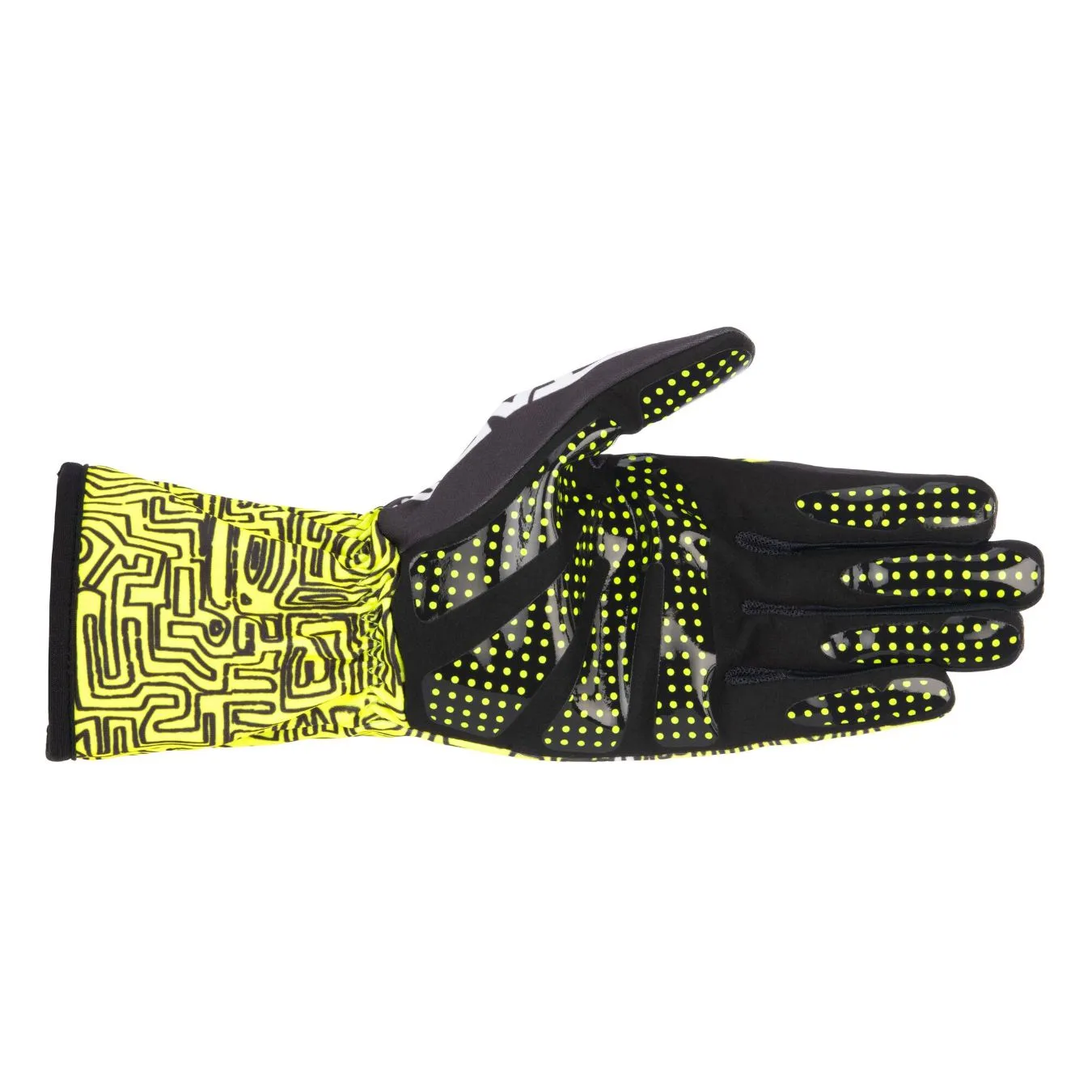 Gants ALPINESTARS Tech-1 K Race V2 Vertical jaune fluo
