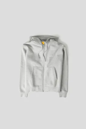 HOODIE CURSIVE SMALL LOGO ZIP GRIS CHIN