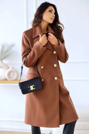 Joy | Manteau texturé à double boutonnage et manches longues
