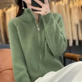 Lise | Cardigan en laine avec fermeture éclair