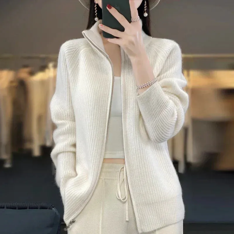 Lise | Cardigan en laine avec fermeture éclair