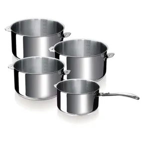 Lot de 4 casseroles en inox gamme Evolution Beka