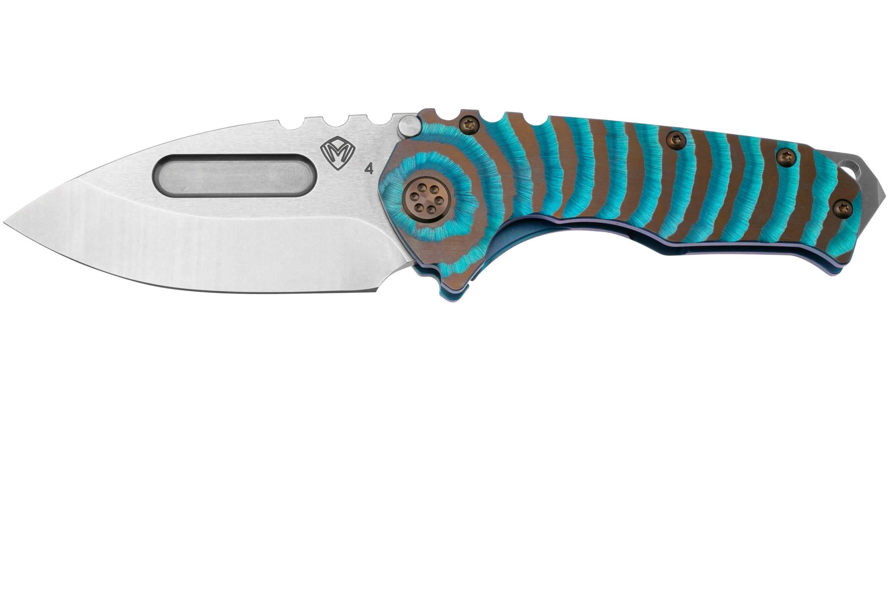 Medford Praetorian T S45VN Tumbled DP, Aqua Bronze Tremors, couteau de poche