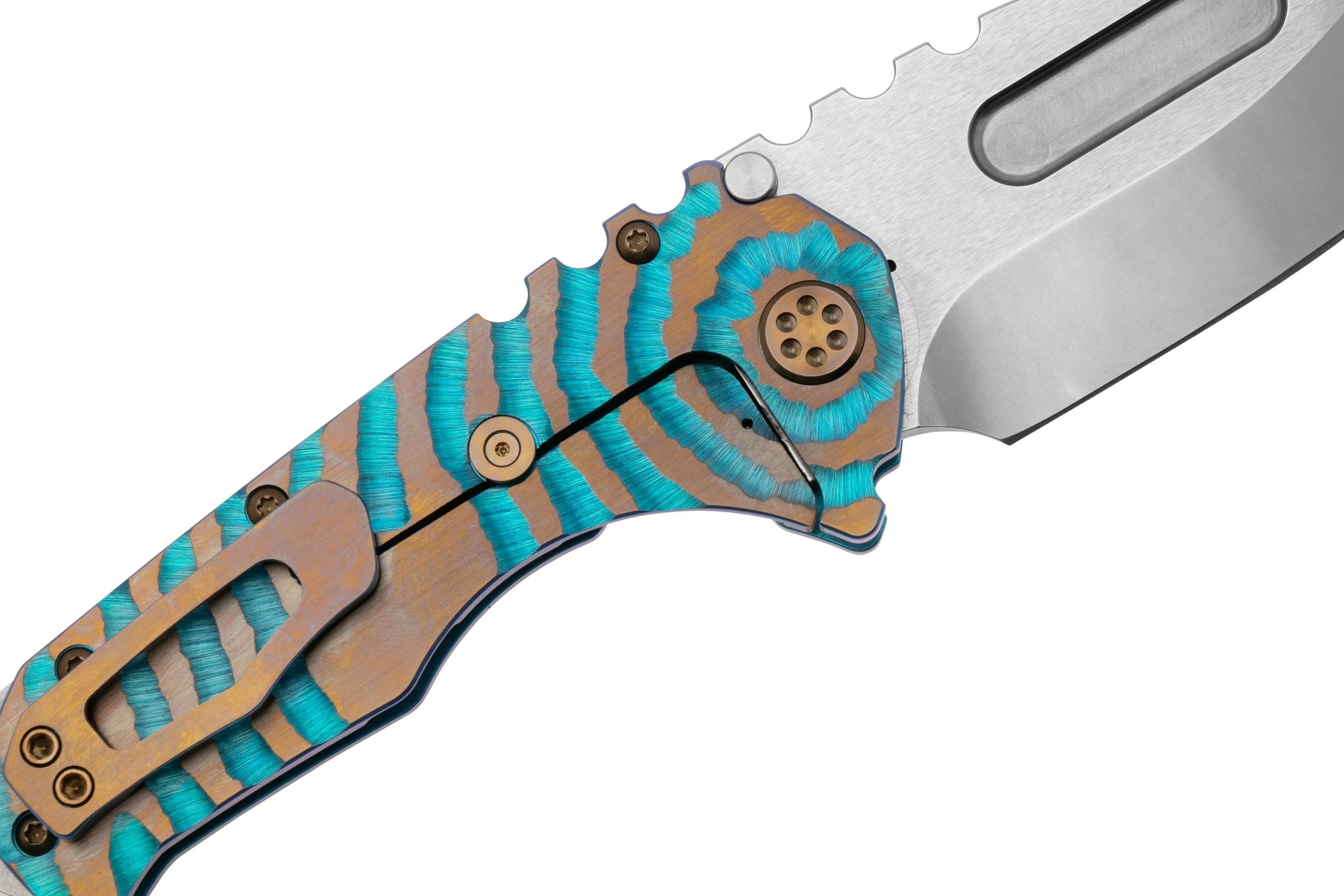 Medford Praetorian T S45VN Tumbled DP, Aqua Bronze Tremors, couteau de poche