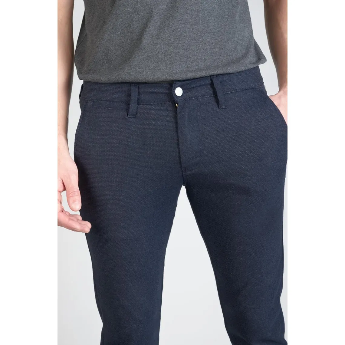 Pantalon carotte GAMBETTA bleu | 3 Suisses