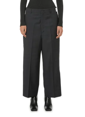 PANTALON LARGE EN LAINE - BALENCIAGA pour FEMME | Printemps