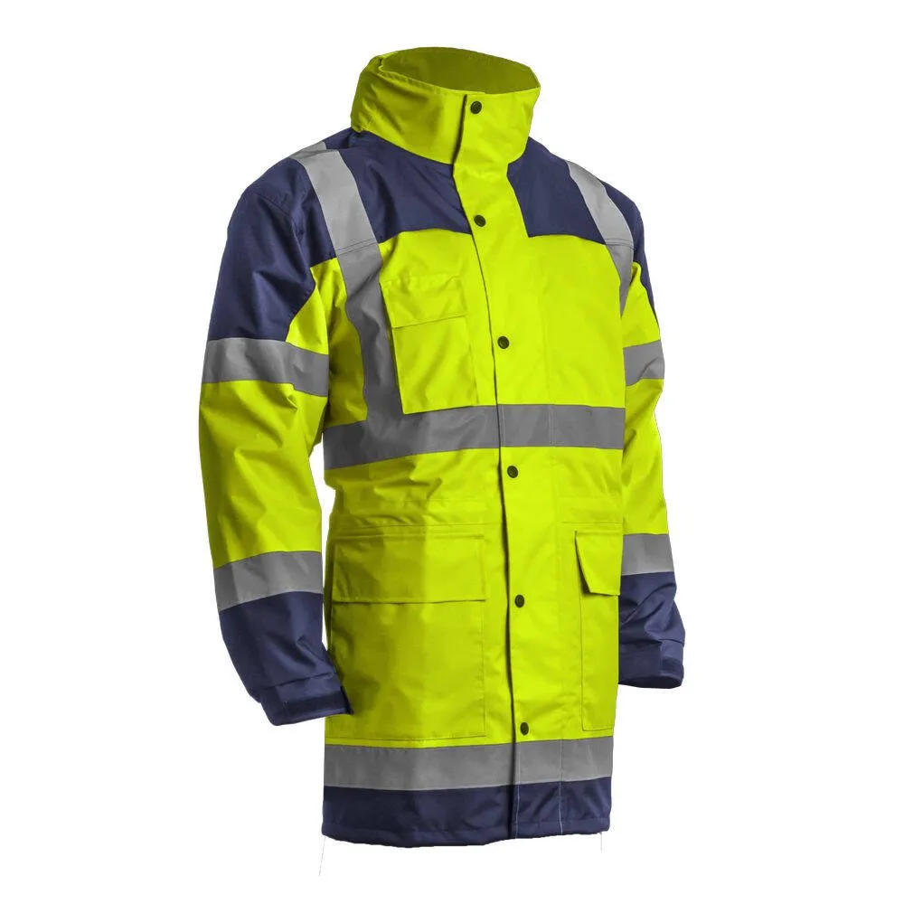 Parka de pluie à capuche respirante haute visibilité HV Coverguard HYDRA
