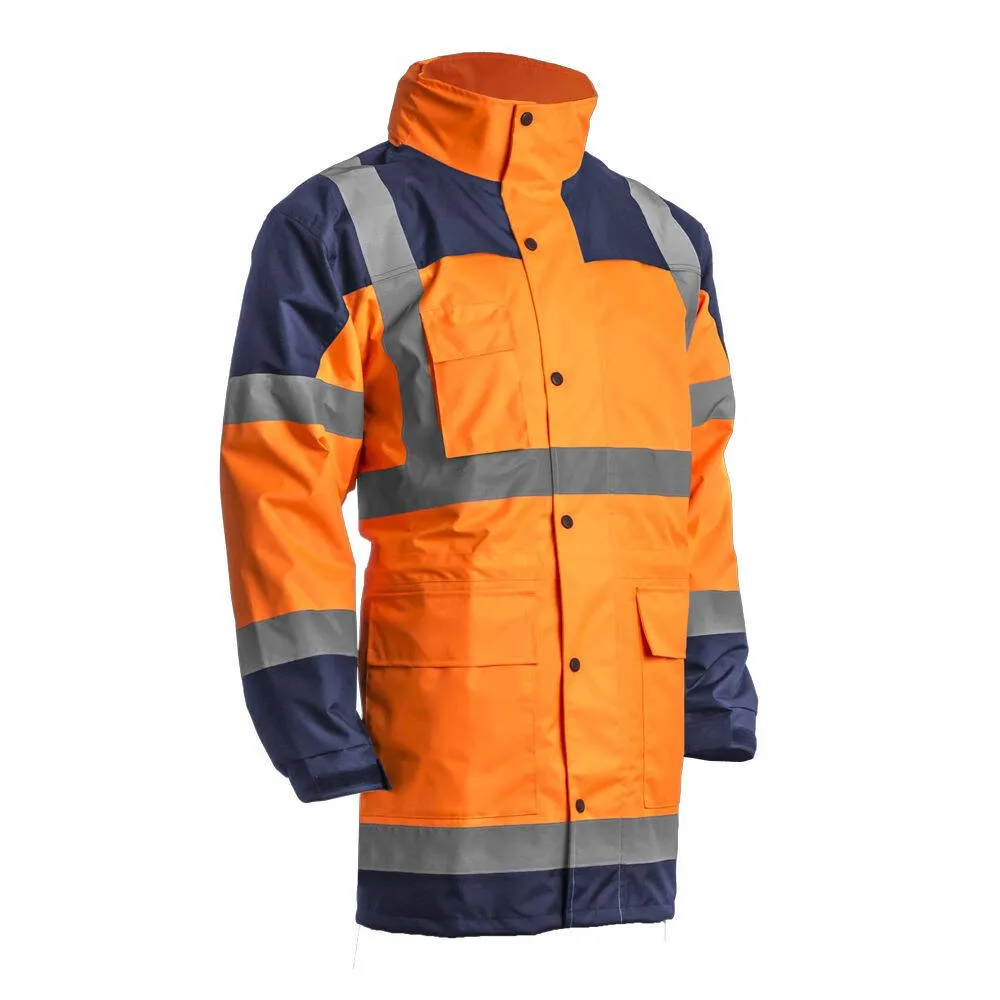 Parka de pluie à capuche respirante haute visibilité HV Coverguard HYDRA