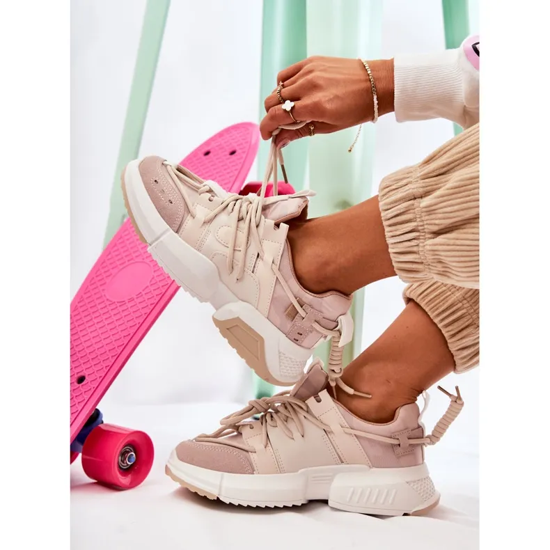 PM2 Baskets Chaussures de sport pour femme Camel Someday beige