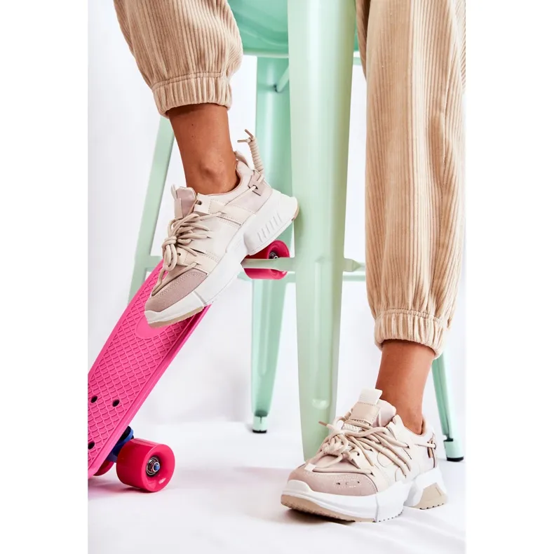 PM2 Baskets Chaussures de sport pour femme Camel Someday beige