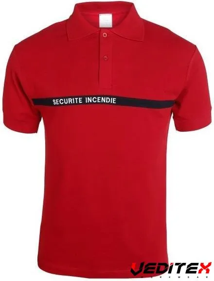 Polo de s&eacute;curit&eacute; incendie homme POLO SI