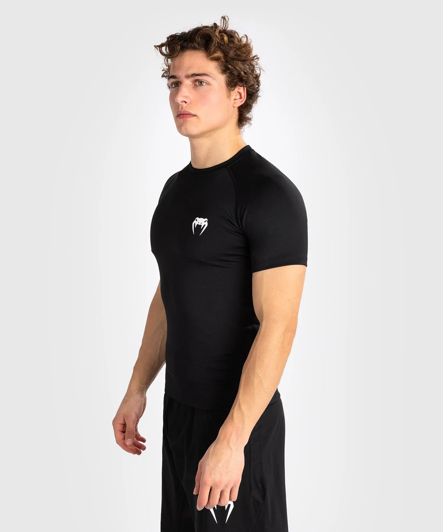 Rashguard à manches courtes pour hommes Venum Contender - Noir/Blanc