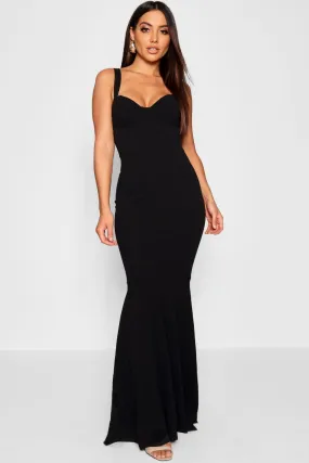 Robe longue ajustée à ourlet sirène pour demoiselle d'honneur