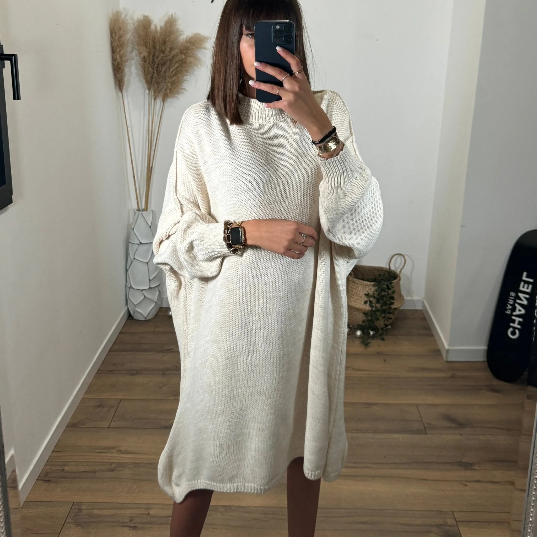 ROBE PULL BEIGE SOLENA
