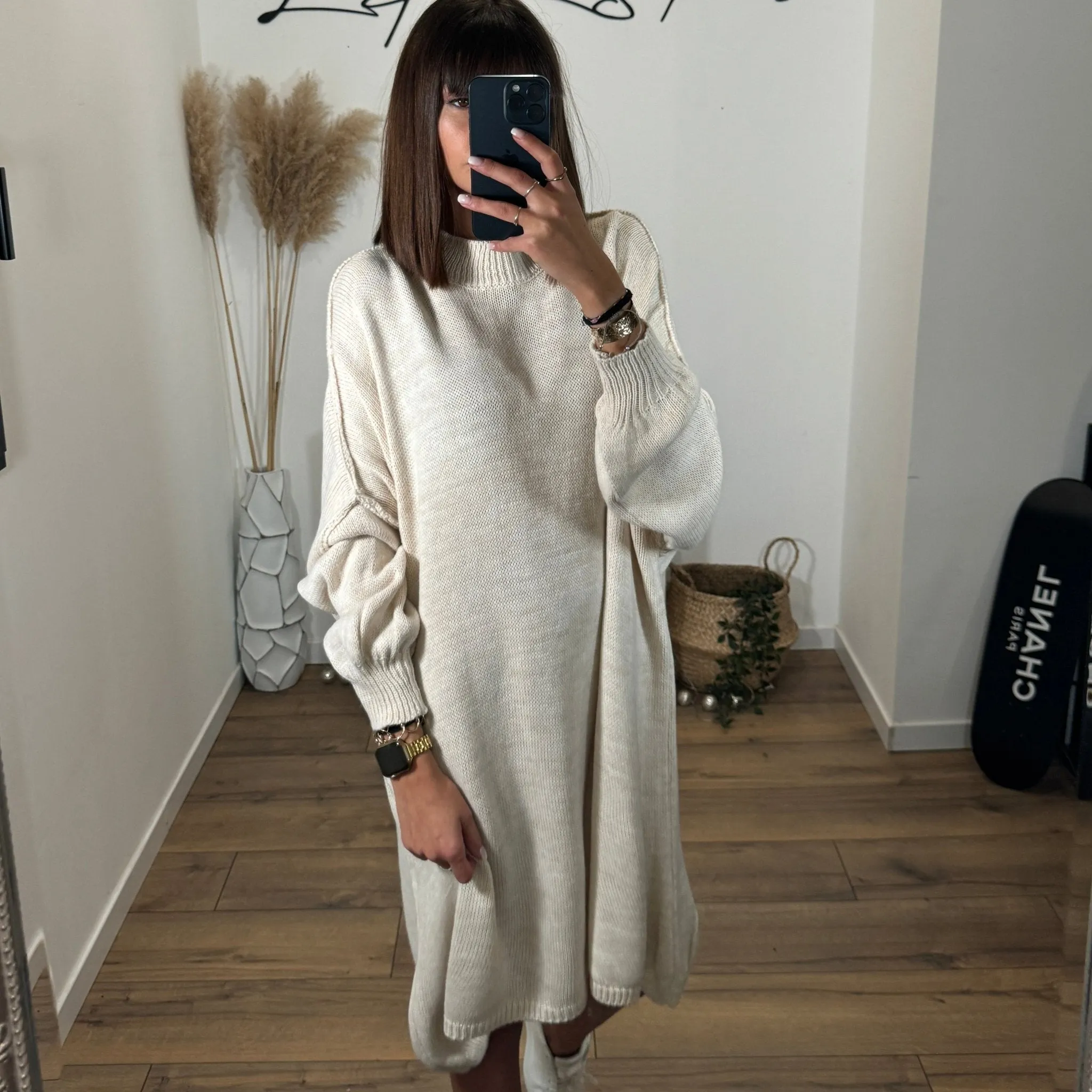 ROBE PULL BEIGE SOLENA