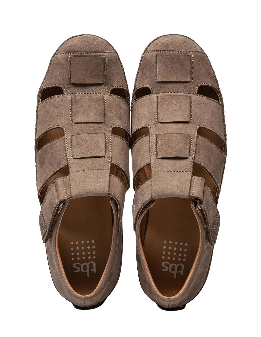Sandales en cuir TBS Sahorre Ref 52967 Taupe