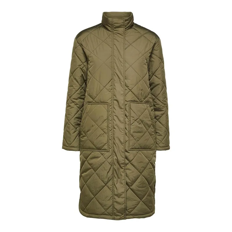 Selected Femme Vestes Matelassées Nadina Femme Kaki