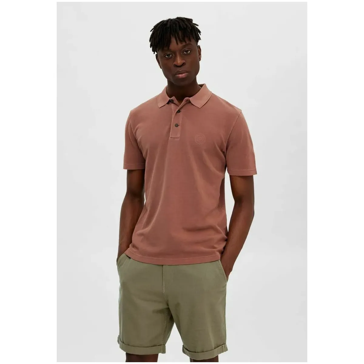 Selected - Polo terracotta