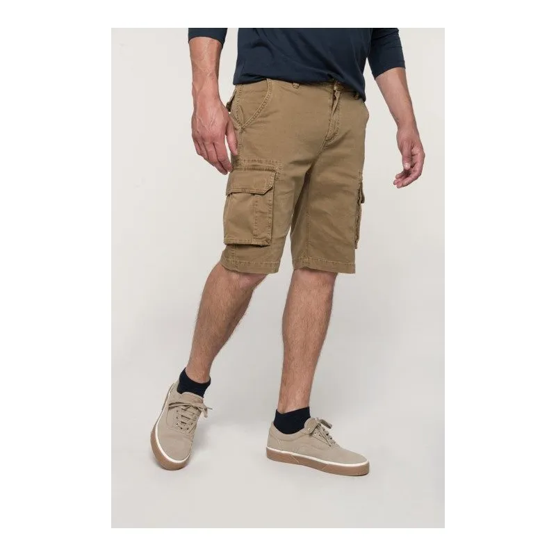 Short Cargo Coton Homme Camel