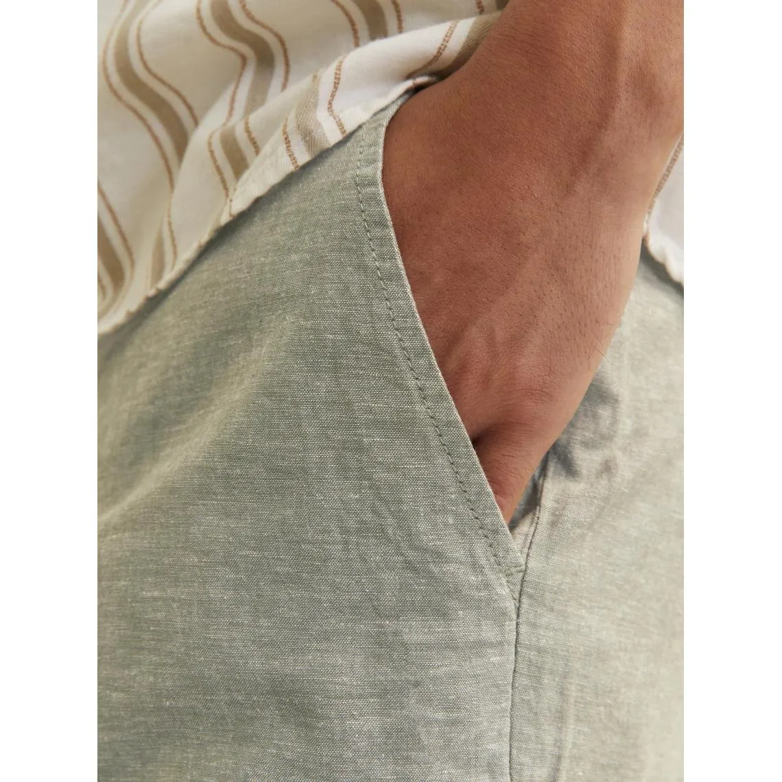 Short coupe classique homme vert en coton | 3 Suisses
