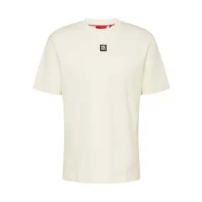 T-SHIRT BEIGE DALILE HUGO AVEC UN LOGO CONTRASTANT SUR LA POITRINE